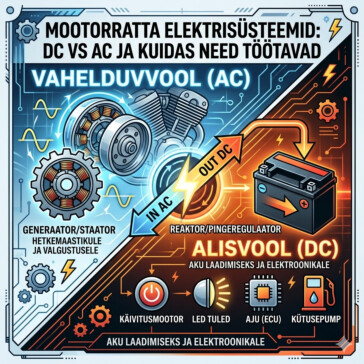Motorcyklars elsystem DC kontra AC och hur de fungerar