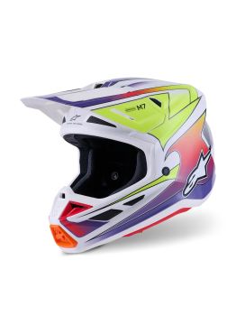 HELMET SM7 FUSE WHT/YL/PU L