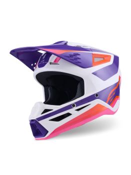 HELMET SM3 HEAT WHT/PU/PINK S