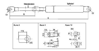 GAASIAMORT K27 UNIV. 650MM/1000N
