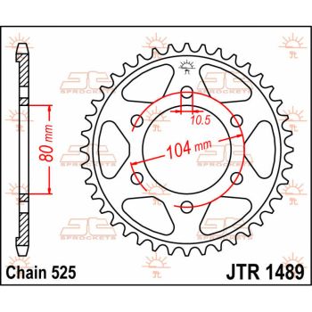 SPROCKET REAR 39T 525