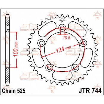 SPROCKET REAR 36T 525