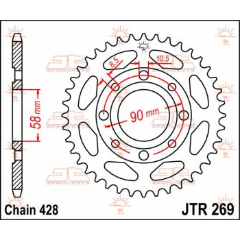 SPROCKET REAR 39T 428