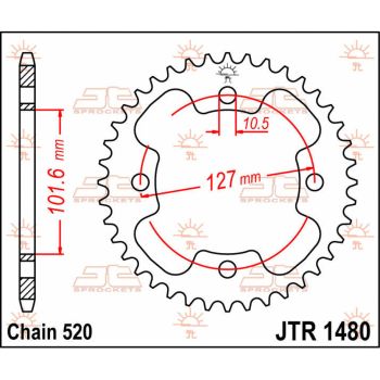 SPROCKET REAR 38T 520