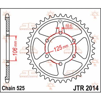 SPROCKET REAR 50T 525