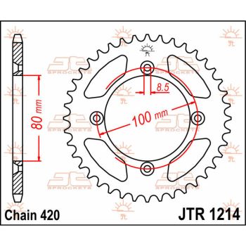 SPROCKET REAR 38T 420