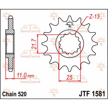 SPROCKET FRONT 16T 520