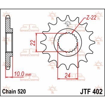 SPROCKET FRONT 16T 520