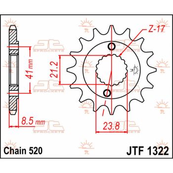SPROCKET FRONT 13T 520