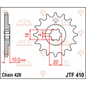 SPROCKET FRONT 15T 428