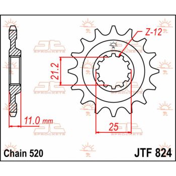 SPROCKET FRONT 15T 520