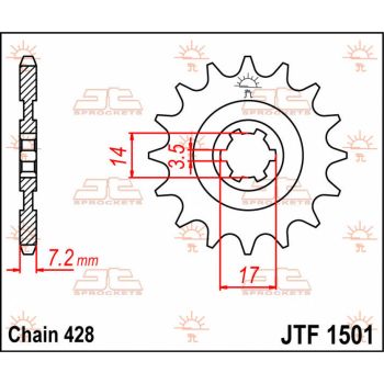 SPROCKET FRONT 13T 428