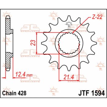 SPROCKET FRONT 15T 428