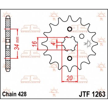 SPROCKET FRONT 17T 428