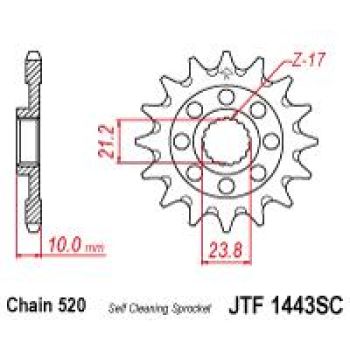 SPROCKET FRONT 14T 520 SC