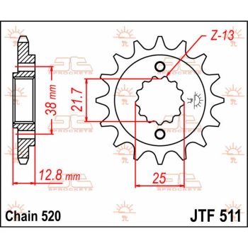 SPROCKET FRONT 16T 520