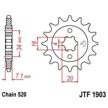 SPROCKET FRONT 13T 520