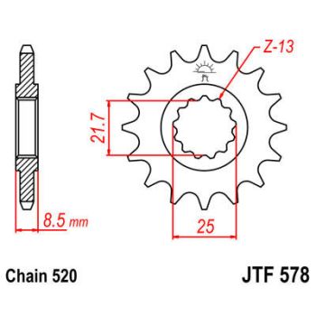 SPROCKET FRONT 17T 520