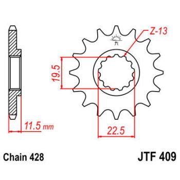 SPROCKET FRONT 15T 428