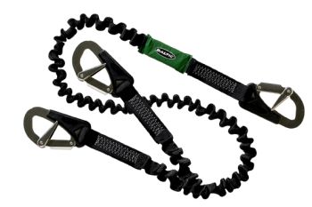 Baltic 3-hook safety line elastic 2m