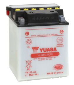 Yuasa Batteri YB14A-A2 (CP) Inkl syra (4)
