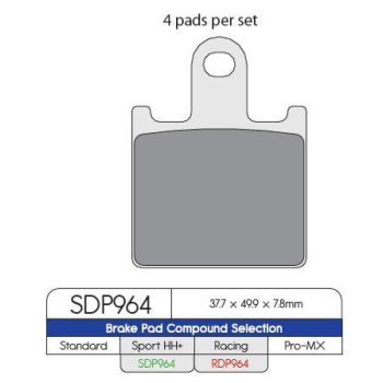 BRAKE PAD DP STRT RDP964