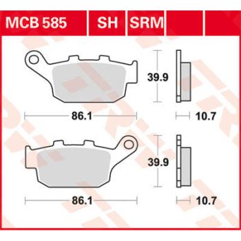 BRAKE PAD TRW MCB585SH