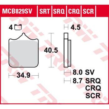 BRAKE PADS SINTER TRACK