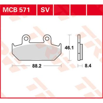 BRAKE PAD TRW MCB571
