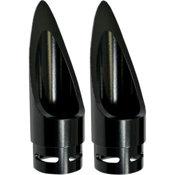 EXHAUST TIP SCALLOP BLK