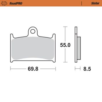 Moto-Master Brake pad RoadPRO Sinter front