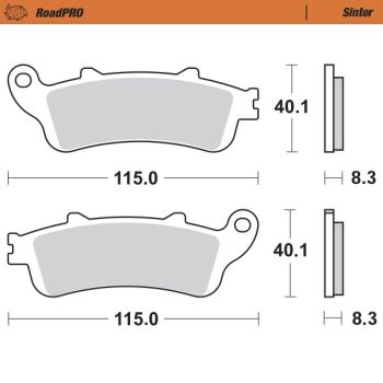Moto-Master Brake pad RoadPRO Sinter rear