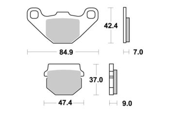 Sbs Brakepads Carbon Silver