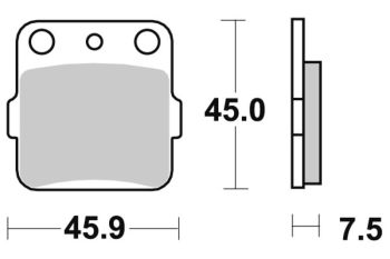 Sbs Brakepads Carbon Silver