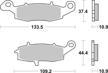 Sbs Brakepads Sintered rear