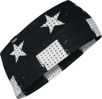 HEADBAND SF BLKWHT FLAG