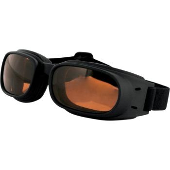 GOGGLE PISTON BLACK W/ AMBER L