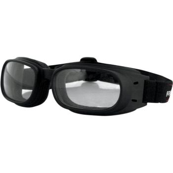 GOGGLE PISTON BLACK W/ CLEAR L