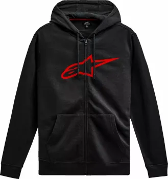 HOODIE ZIP AGELESS V3 BLK/RD 2