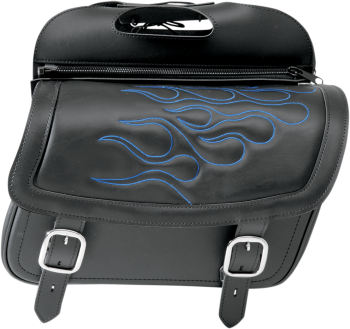 SADDLEBAG FLAME BLU LG