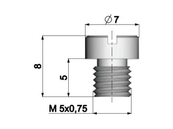 carburetor main jet Polini 5mm for Dellorto carburetor - 110