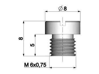 carburetor main jet Polini 6mm for Dellorto carburetor - 62