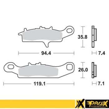 ProX Frontbrake Pad KFX450R 08-14 (Left) + KVF650 Brute Force