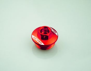 Scar Oil Filler Plug - Honda/Kawasaki/Yamaha Red color