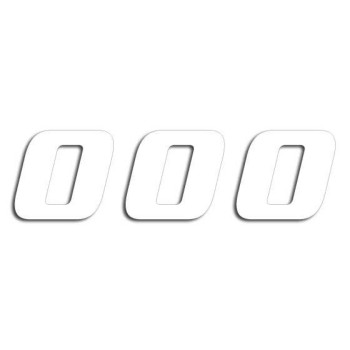 NUMBER #0 16x20CM WH