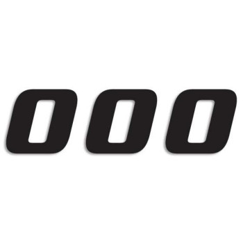 NUMBER #0 16x20CM BK