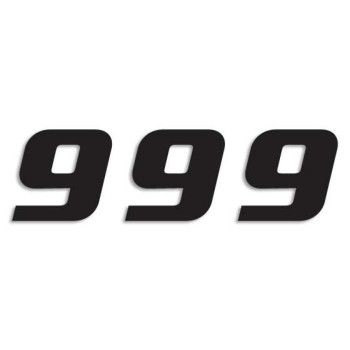 NUMBER #9 16x20CM BK