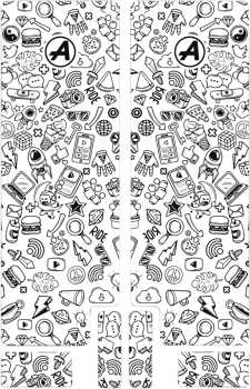 FORK DECAL BK ICON MAT