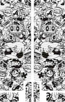 FORK DECAL TEXTURED BK COMIC