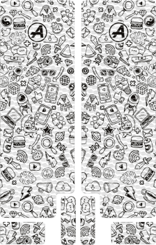 FORK DECAL TEXTURED BK ICON